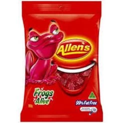 Allens Red Frogs (12 X 190g Hang Sell Bags) -Best Candy Shop Allens Red Frogs allive 190g hang sell bag 14146.1435820431