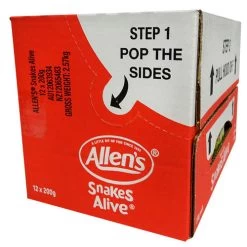 Allens Snakes Alive (12 X 200g Hang Sell Bags)