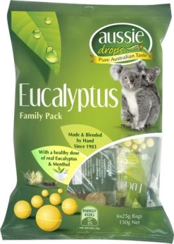 Aussie Drops - Eucalyptus Sharepack 6 X 25g Bags (12x150g Bags)