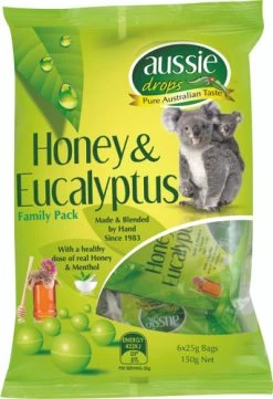 Aussie Drops - Honey And Eucalyptus Sharepack 6 X 25g Bags (12x150g Bags)