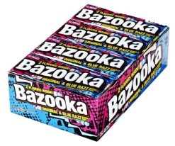 Bazooka Original And Blue Razz Bubble Gum (12 X 10 Piece Packs)