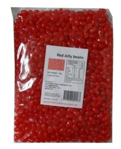 Sweet Treats Mini Jelly Beans - Red With A Strawberry Flavour (1kg Bag)