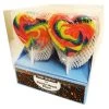 Candy Showcase Mega Swirl Heart Pops - Rainbow (24 X 85g In A Box)