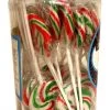 Candy Showcase Swirly Pops - Red, Green & White (24 X 12g Pops In A Tub)
