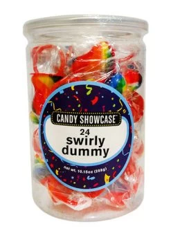 Candy Showcase Mini Dummy Pop - Rainbow (24 X12g Pops In A Tub)