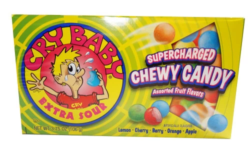Cry Baby Extra Sour Bubble Gum - Theatre Box (12 X 106g Box) 1 Cry Baby Extra Sour Bubble Gum - Theatre Box (12 X 106g Box)