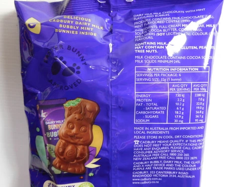 Cadbury Bunnies - Bubbly Mint 6 Pack (198g Bag) 1 Cadbury Bunnies - Bubbly Mint 6 Pack (198g Bag)