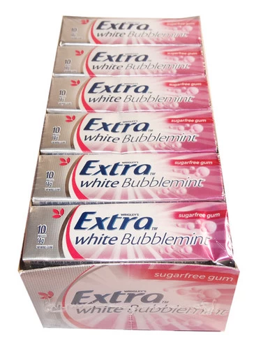 Extra Gum - White - Bubblemint (10 Pellets X 24 Pack Display Unit) 1 Extra Gum - White - Bubblemint (10 Pellets X 24 Pack Display Unit)