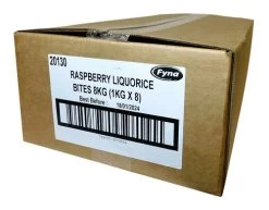 Fyna Raspberry Liquorice Bites (8 X 1kg Bags) -Best Candy Shop Fyna Raspberry Liquorice Bites 8 x 1kg bags 86609.1689649002