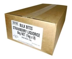 Fyna Strawberry Liquorice Bites (8 X 1kg Bags)