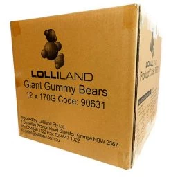 Gigantic Gummy Bear Lollipops - Display Box (12 X 170g)