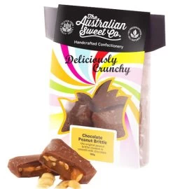 Gourmet Chocolate Peanut Brittle - Card Wrap (150g)