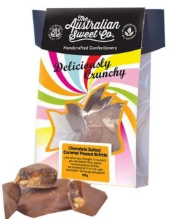 Gourmet Chocolate Salted Caramel Peanut Brittle - Card Wrap (150g)