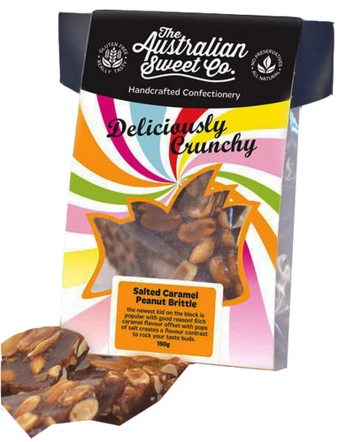 Gourmet Salted Caramel Peanut Brittle - Card Wrap (150g)