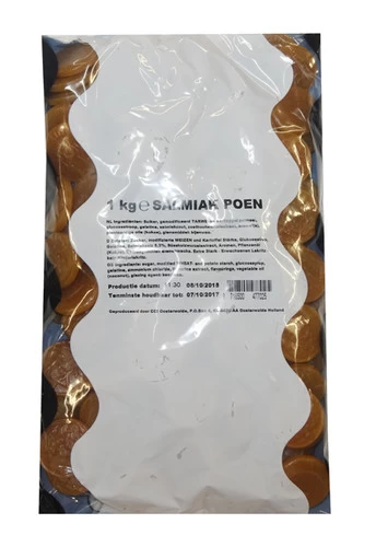 K & H Dutch Licorice - Salmiak Poen (Coins) (1kg Bag)