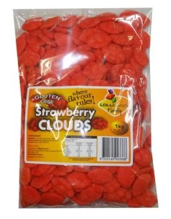 Lolliland Clouds - Red - Strawberry Flavour (1kg Bag)