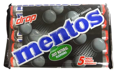 Mentos Licorice Mints (5 X 37.5g Rolls In A Packet)