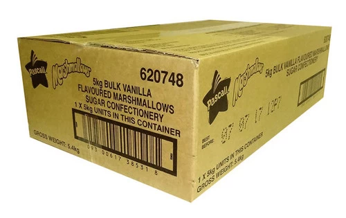 Pascall White Marshmallow Cylinders (5kg Box) 2 Pascall White Marshmallow Cylinders (5kg Box) - Image 2
