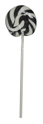 Round Black And White Lollipop (50g Single Lollipop)