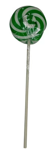 Round Dark Green And White Lollipop (50g Single Lollipop)