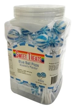 Sweet Treats - Ball Pop Jar - Blue (30pc X 15g)