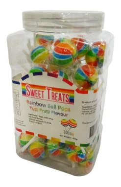 Sweet Treats - Ball Pop Jar - Rainbow (30pc X 15g)