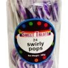 Sweet Treats Small Swirly Pops - Purple - 4cm Wide(24 X 12g In A Tub)
