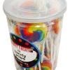 Sweet Treats Small Swirly Pops - Rainbow - 4cm Wide (24 X 12g In A Tub)