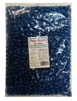 Sweet Treats Mini Jelly Beans - Dark Blue With A Blueberry Flavour (1kg Bag)