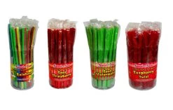 Sweet And Sour Fruit Liquorice Sticks - 4 Flavour Box (4 X 40pc Tubs) -Best Candy Shop Sweet and Sour Fruit Liquorice Sticks 4 Flavours 83305.1515128298