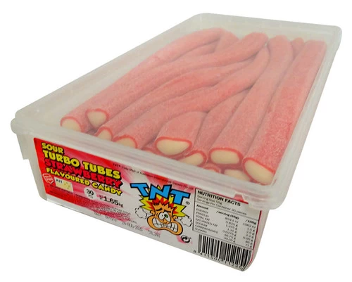 TNT Sour Turbo Tubes - Strawberry (30pc Display Unit) - Image 3