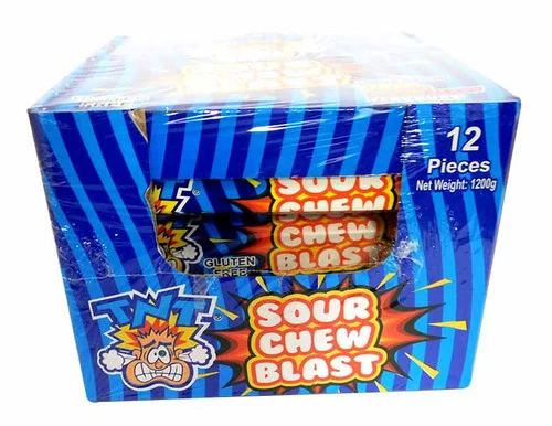 TNT Sour Chew Blast (12 X 100g In A Display Unit)