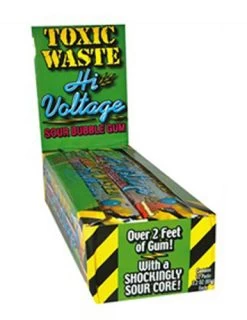 Toxic Waste Hi-Voltage Gum (90g X 12pc Box)