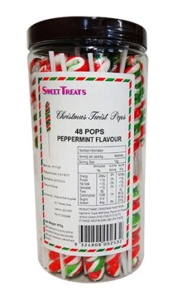 Twist Pops - Christmas Swirl (48 X 14g Pops In A Tub)