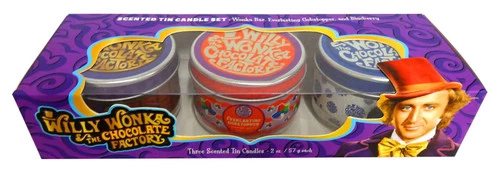 Willy Wonka & The Chocolate Factory Scented Candle Set (3 Scented Tin Candles) - Image 3