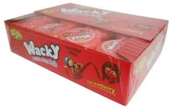 Wacky Bubble Gum Rolls - Strawberry (36 X 15g In A Display)