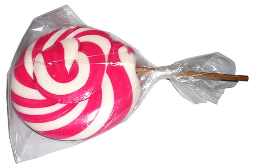 Round Pink And White Lollipop (300g Single Lollipop) 2 Round Pink And White Lollipop (300g Single Lollipop) - Image 2